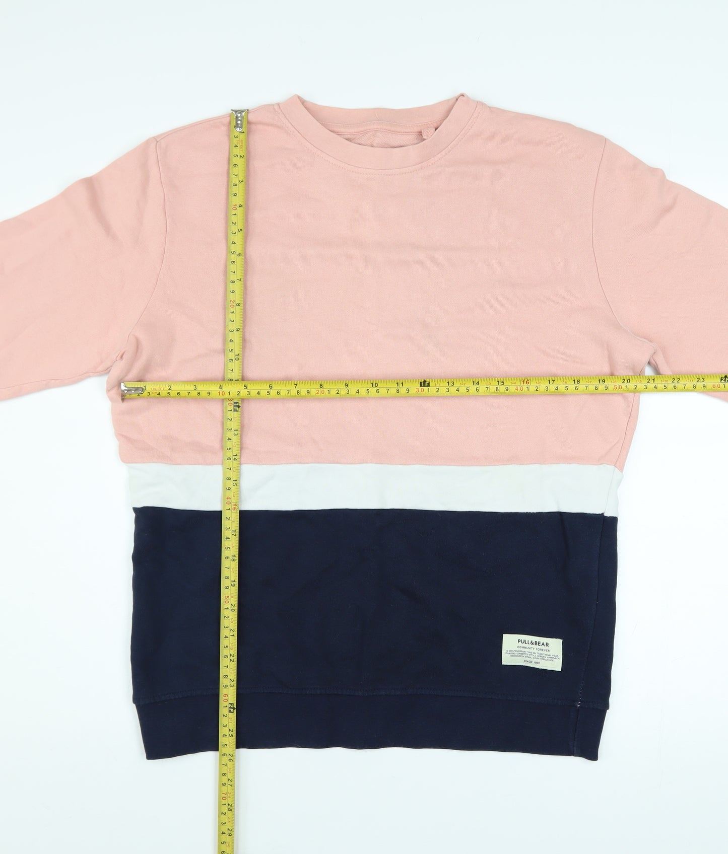 Pull & Bear Men's Multicoloured L Crew Neck Cotton Sweatshirt