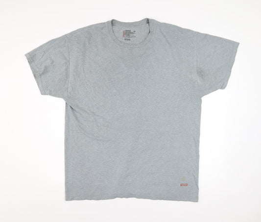 Supreme x Hanes Men's Grey L ComfortSoft Short Sleeve T-Shirt