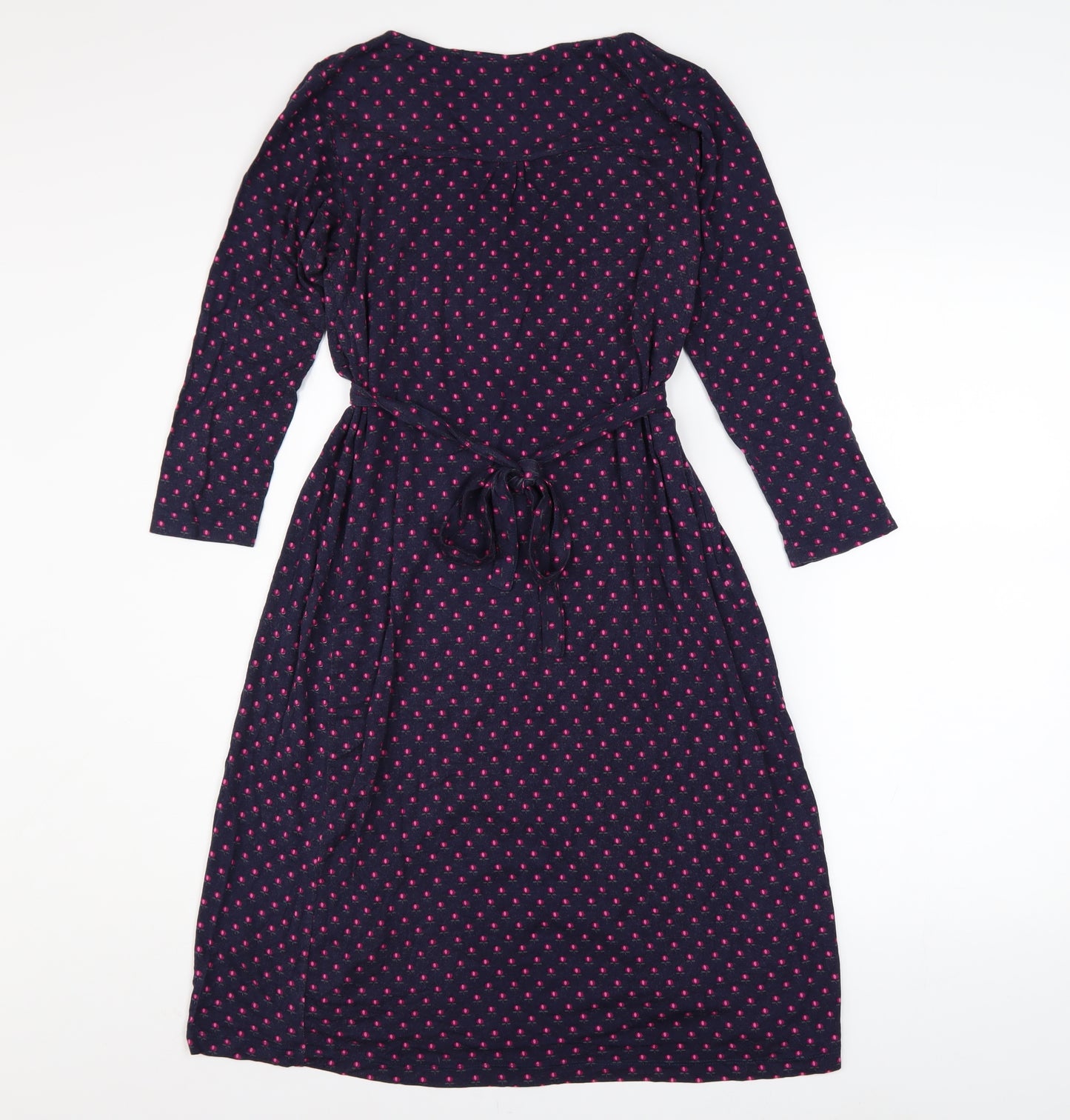 JoJo Maman Bébé Women’s Blue Polka Dot Wrap Midi Maternity Dress S