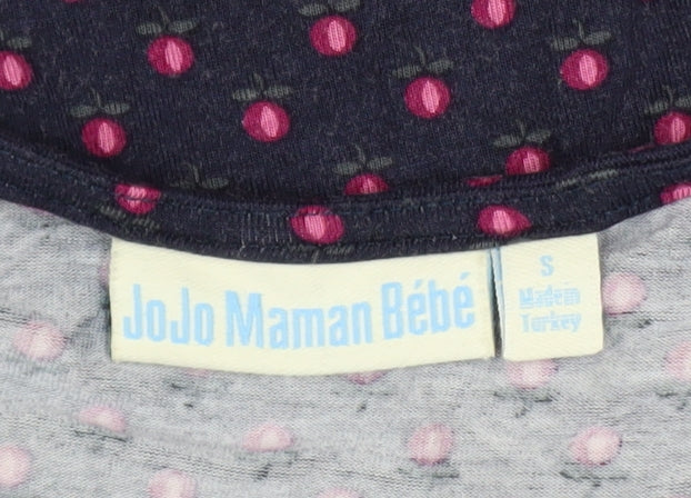 JoJo Maman Bébé Women’s Blue Polka Dot Wrap Midi Maternity Dress S