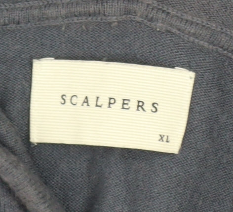 Scalpers Men’s Black XL Pullover Cotton Hoodie