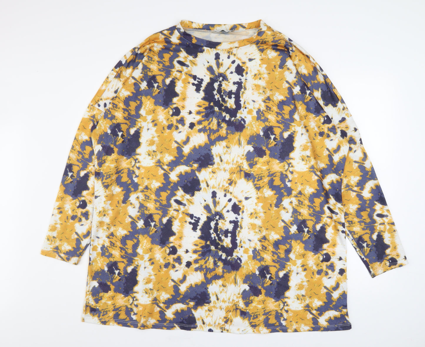 ASOS Design Women's Multicoloured Long Sleeve Tie-Dye Pullover Sweatshirt UK 14 Polyester