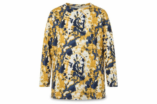 Front view of ASOS Design Women's Multicoloured Long Sleeve Tie-Dye Pullover Sweatshirt UK 14 Polyester