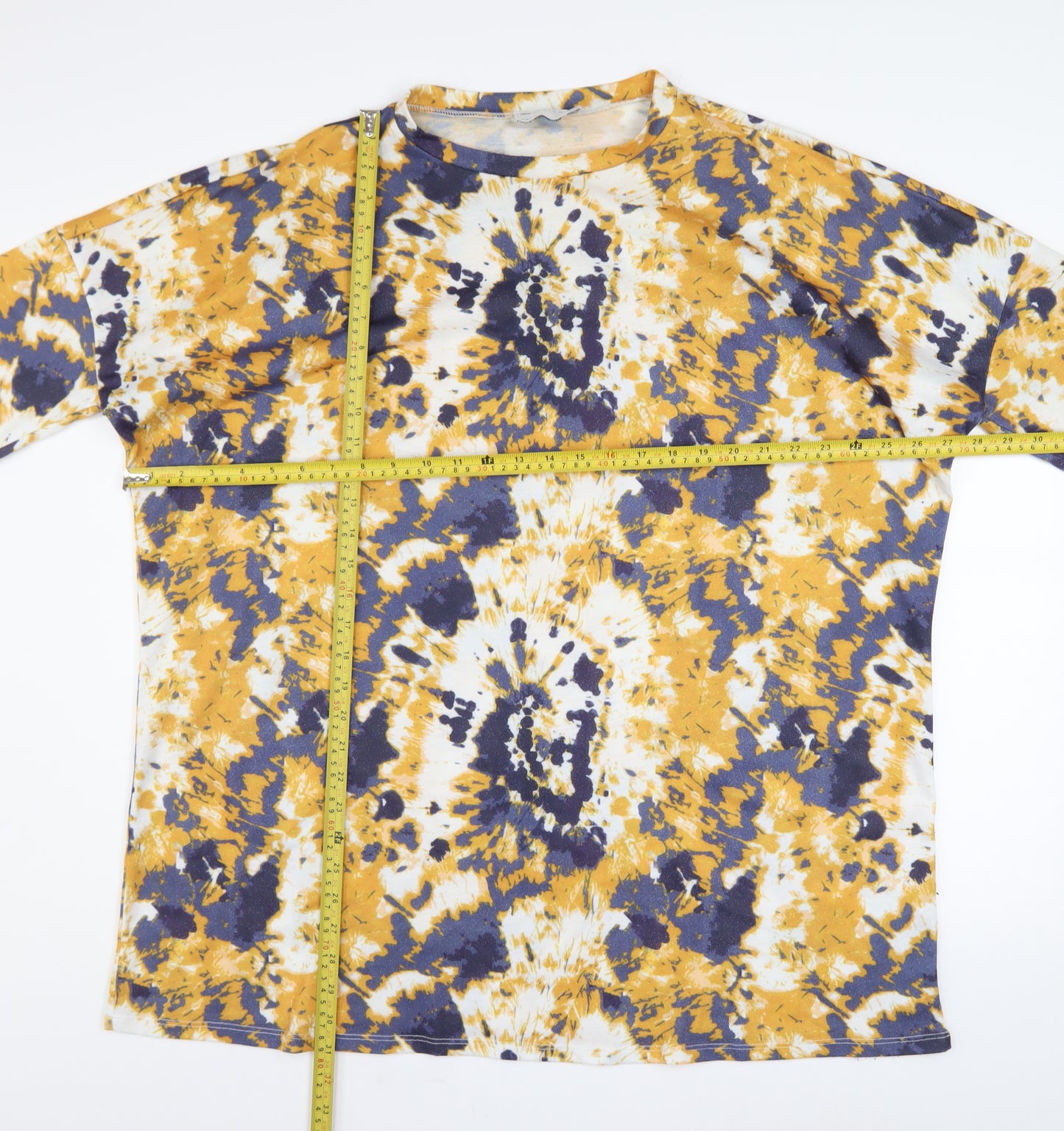 ASOS Design Women's Multicoloured Long Sleeve Tie-Dye Pullover Sweatshirt UK 14 Polyester