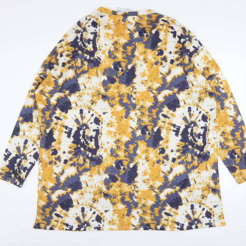 ASOS Design Women's Multicoloured Long Sleeve Tie-Dye Pullover Sweatshirt UK 14 Polyester