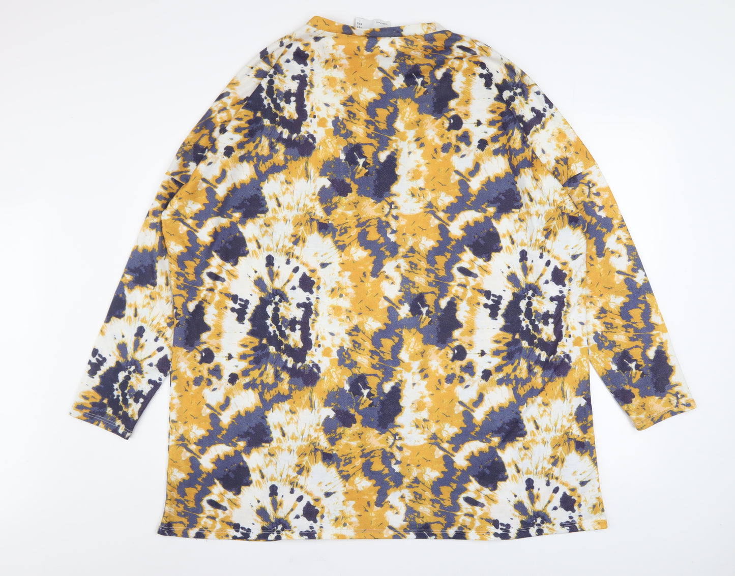 ASOS Design Women's Multicoloured Long Sleeve Tie-Dye Pullover Sweatshirt UK 14 Polyester