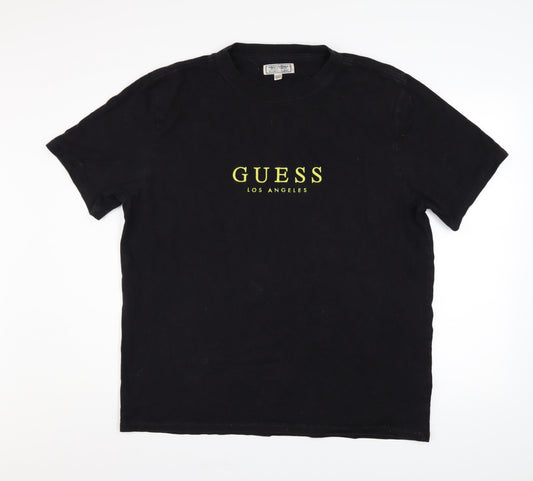 Guess Originals Men's Black Crew Neck Logo T-Shirt Size L