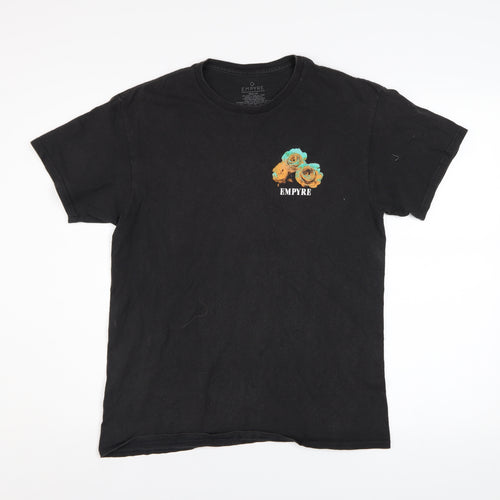Empyre Men's Black Graphic Rose Print T-Shirt Size M