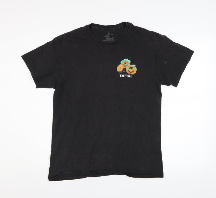 Empyre Men's Black Graphic Rose Print T-Shirt Size M