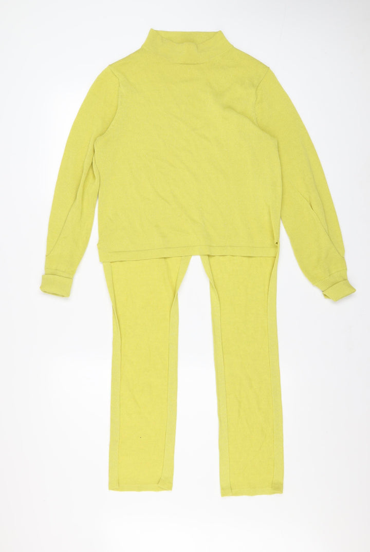 Marks and Spencer Women’s Yellow Roll Neck Jumper Size 6 Lightweight Knit