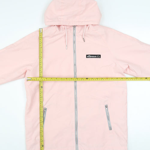 Ellesse Womens Pink Hooded Windbreaker Jacket Size 10