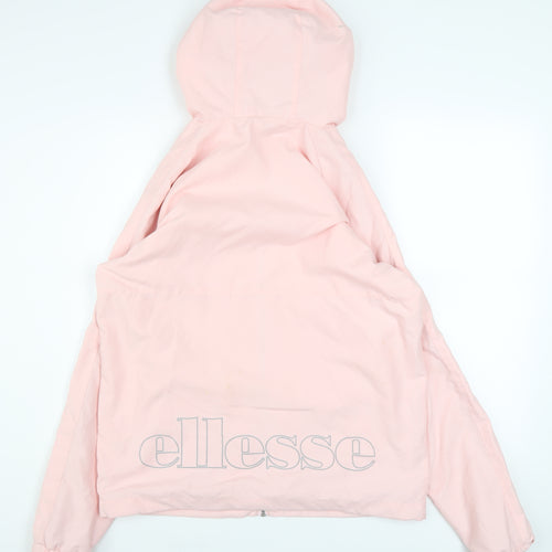Ellesse Womens Pink Hooded Windbreaker Jacket Size 10