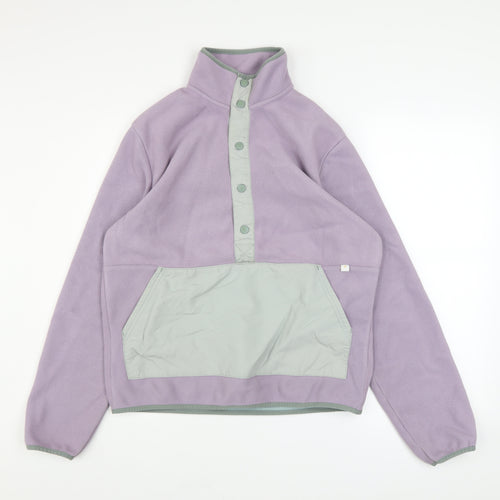 Farah Men's Purple Fleece Henley Sweatshirt Size S