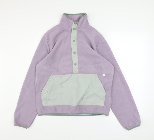 Farah Men's Purple Fleece Henley Sweatshirt Size S