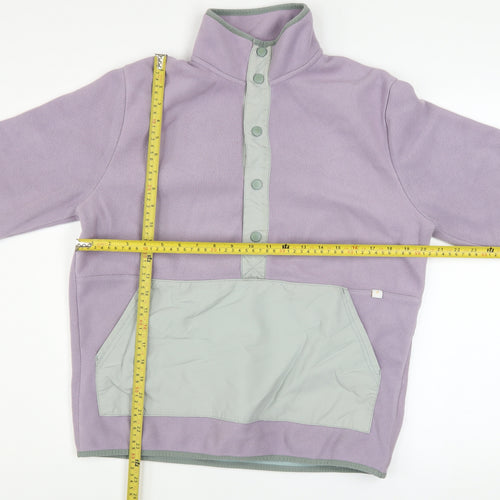 Farah Men's Purple Fleece Henley Sweatshirt Size S