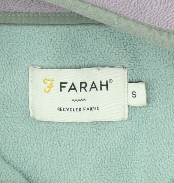 Farah Men's Purple Fleece Henley Sweatshirt Size S