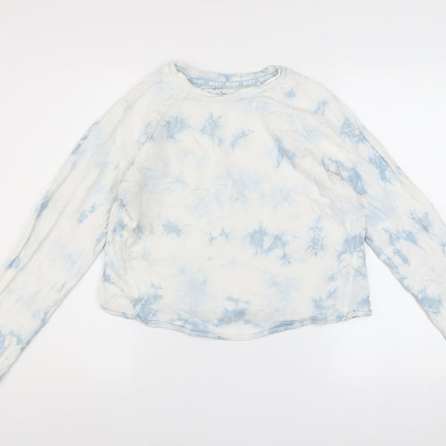 Marks and Spencer Womens Blue Mix Tie-Dye Pullover Sweatshirt Size 10