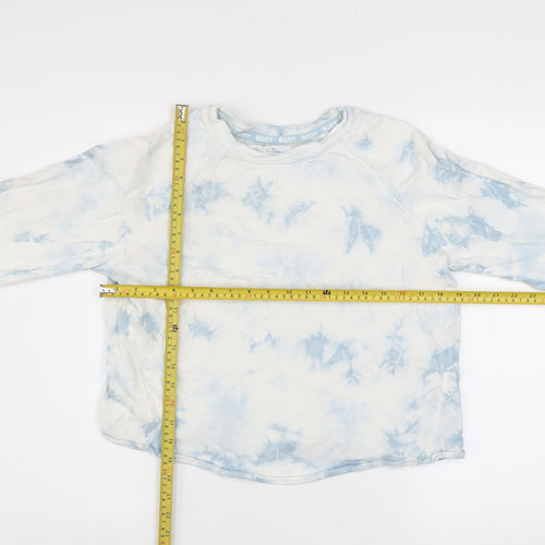 Marks and Spencer Womens Blue Mix Tie-Dye Pullover Sweatshirt Size 10
