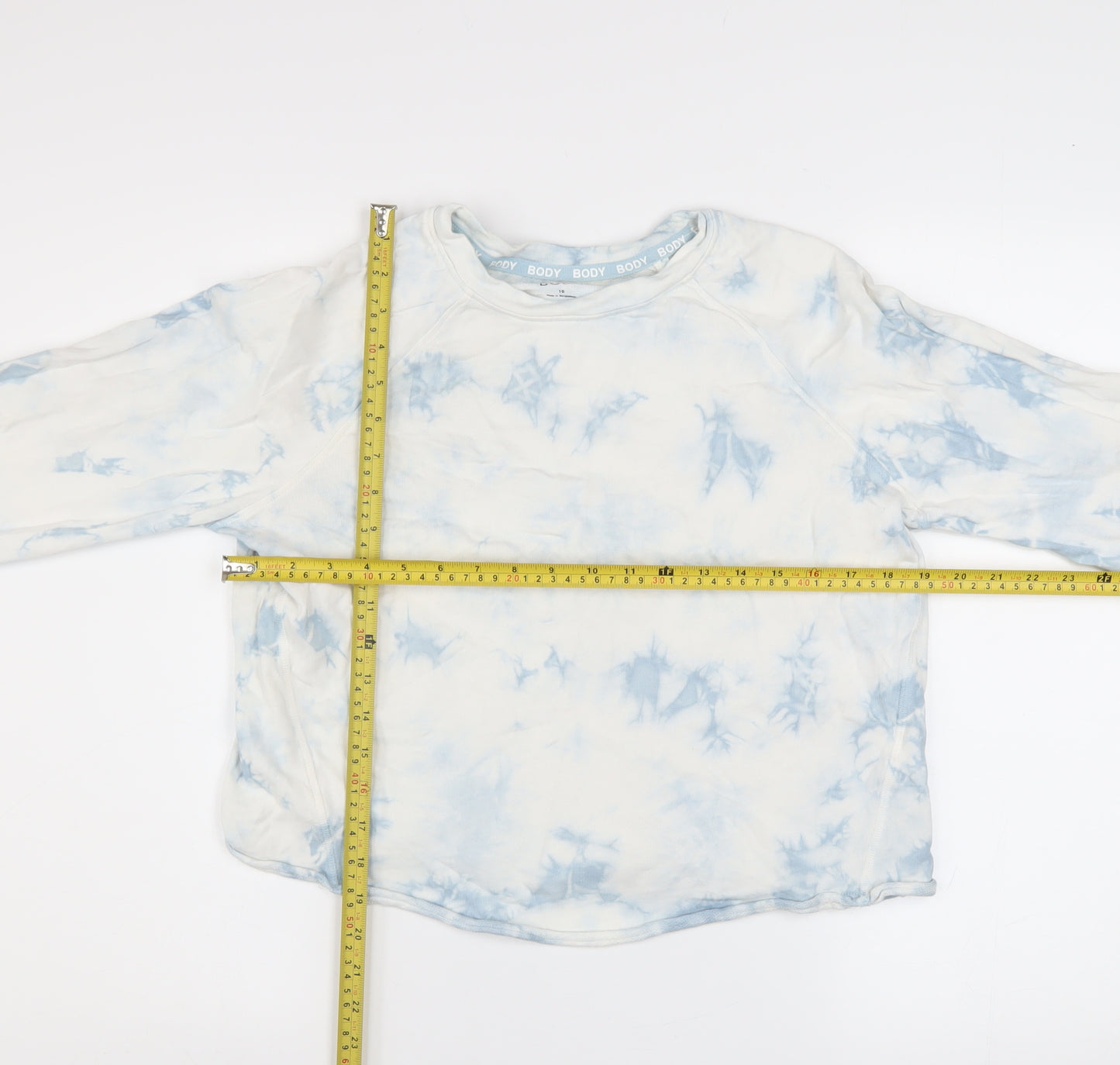 Marks and Spencer Womens Blue Mix Tie-Dye Pullover Sweatshirt Size 10