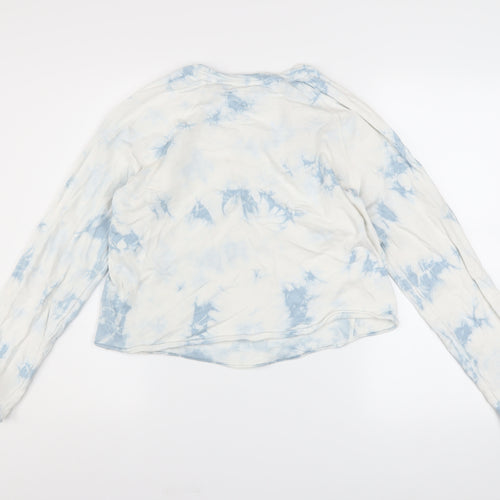 Marks and Spencer Womens Blue Mix Tie-Dye Pullover Sweatshirt Size 10