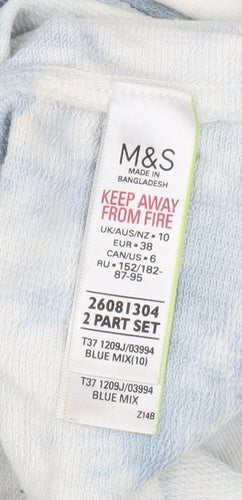 Marks and Spencer Womens Blue Mix Tie-Dye Pullover Sweatshirt Size 10