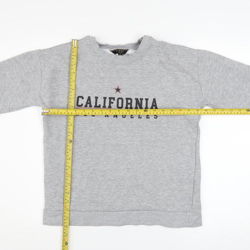 Lipsy London Womens Grey California Los Angeles Cotton Blend Sweatshirt M