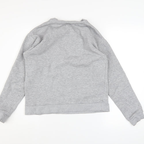 Lipsy London Womens Grey California Los Angeles Cotton Blend Sweatshirt M
