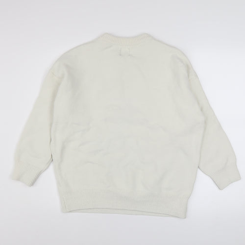 Primark Women White Mickey Mouse Knit Pullover Jumper Size S
