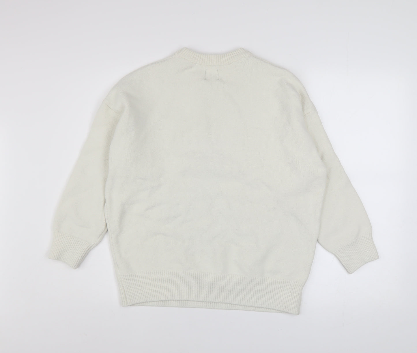 Primark Women White Mickey Mouse Knit Pullover Jumper Size S