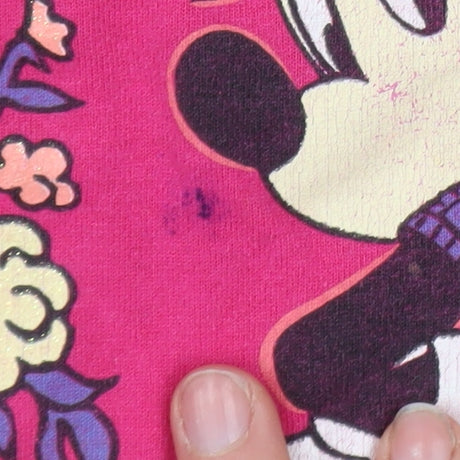 Jerzees Womens Pink Minnie Mouse Graphic T-Shirt Size L Vintage Disney