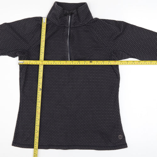 Lululemon Women Black 1/2 Zip Long Sleeve Pullover Sweatshirt M