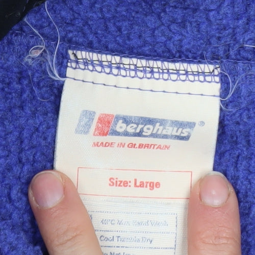 Berghaus Men’s Blue Fleece Jacket L Regular Outdoor Khamsin