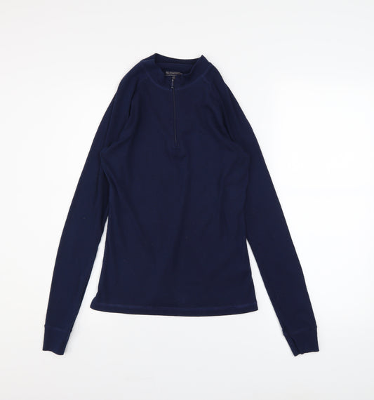 Mountain Warehouse Women's Navy 1/4 Zip Fleece Pullover Size 8