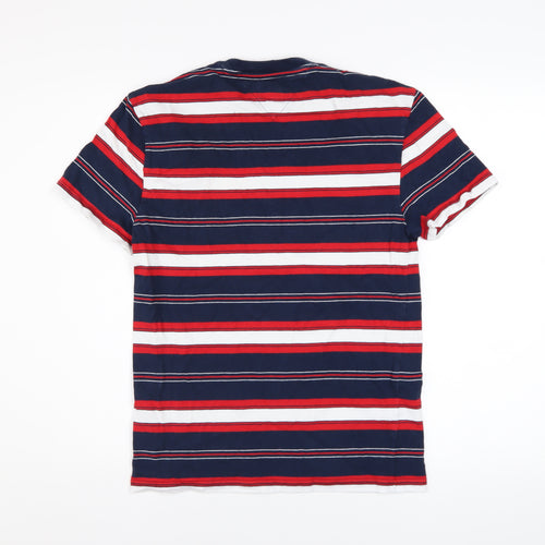 Tommy Jeans Men's Multicoloured Striped Cotton Crew Neck T-Shirt XS