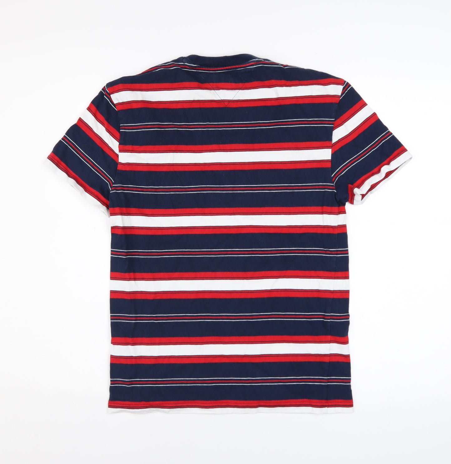 Tommy Jeans Men's Multicoloured Striped Cotton Crew Neck T-Shirt XS