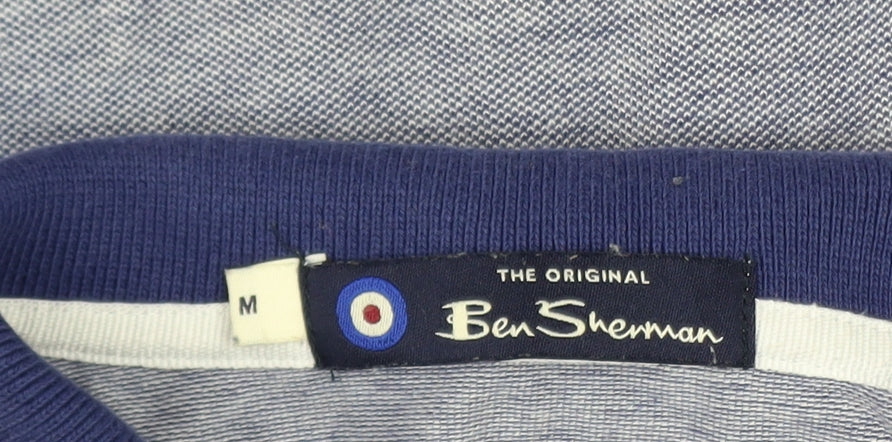 Ben Sherman Men's Blue Cotton Polo Shirt Size M