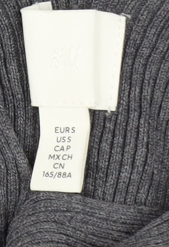 H&M Women’s Grey Long Sleeve Bodycon Knit Dress Size S