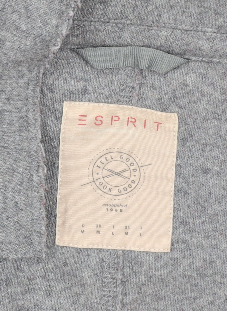 Esprit Womens Grey Wool Blend Long Overcoat Size M
