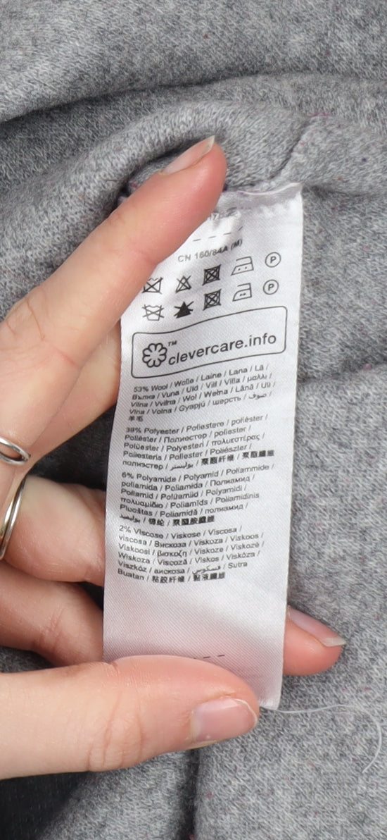 Esprit Womens Grey Wool Blend Long Overcoat Size M