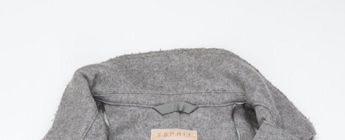 Esprit Womens Grey Wool Blend Long Overcoat Size M