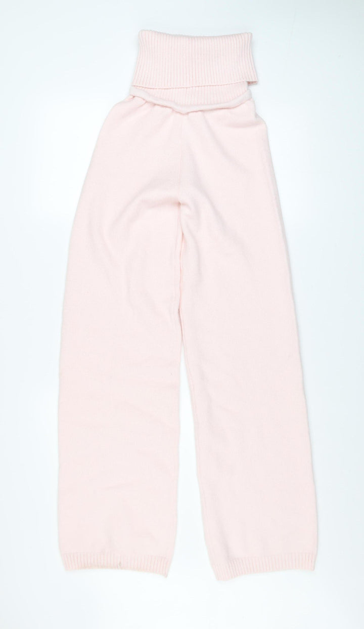 Angel Beach Womens Pink XS High Waist Knit Lounge Sweatpants