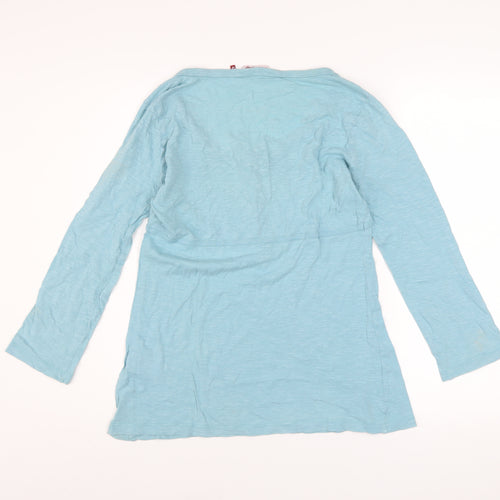 White Stuff Women's Blue Cotton Tunic Blouse Size 12