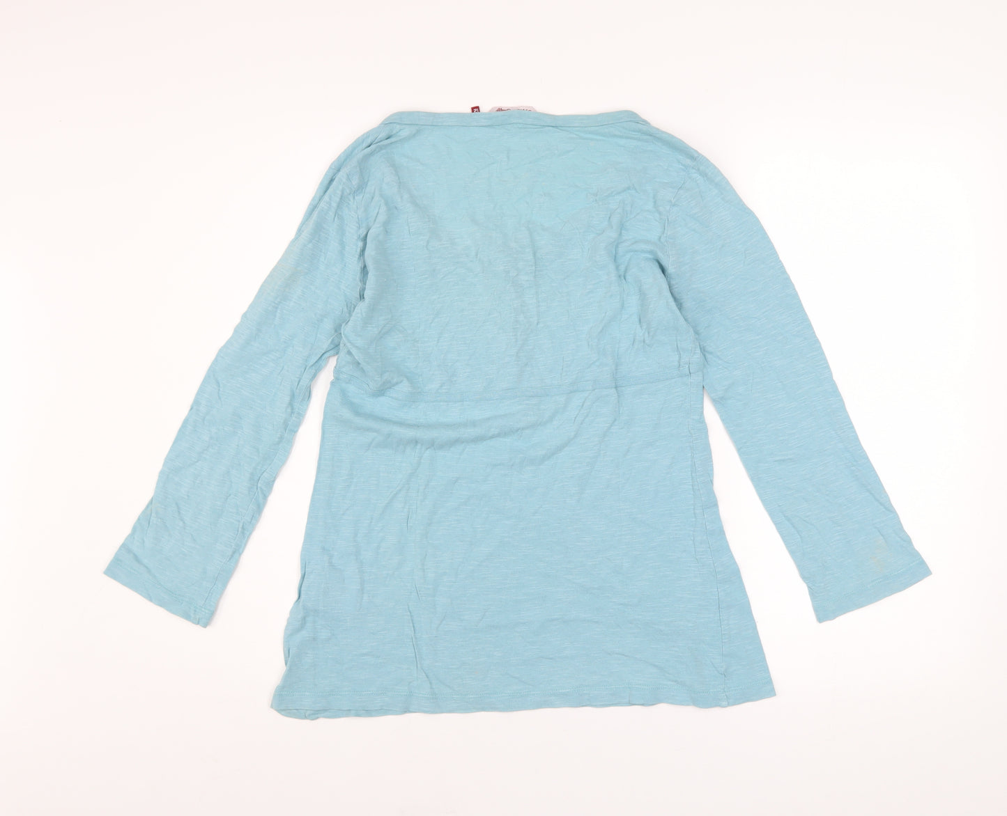 White Stuff Women's Blue Cotton Tunic Blouse Size 12