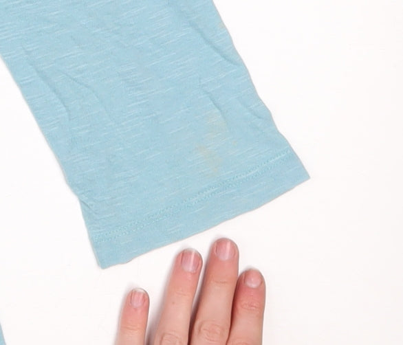 White Stuff Women's Blue Cotton Tunic Blouse Size 12