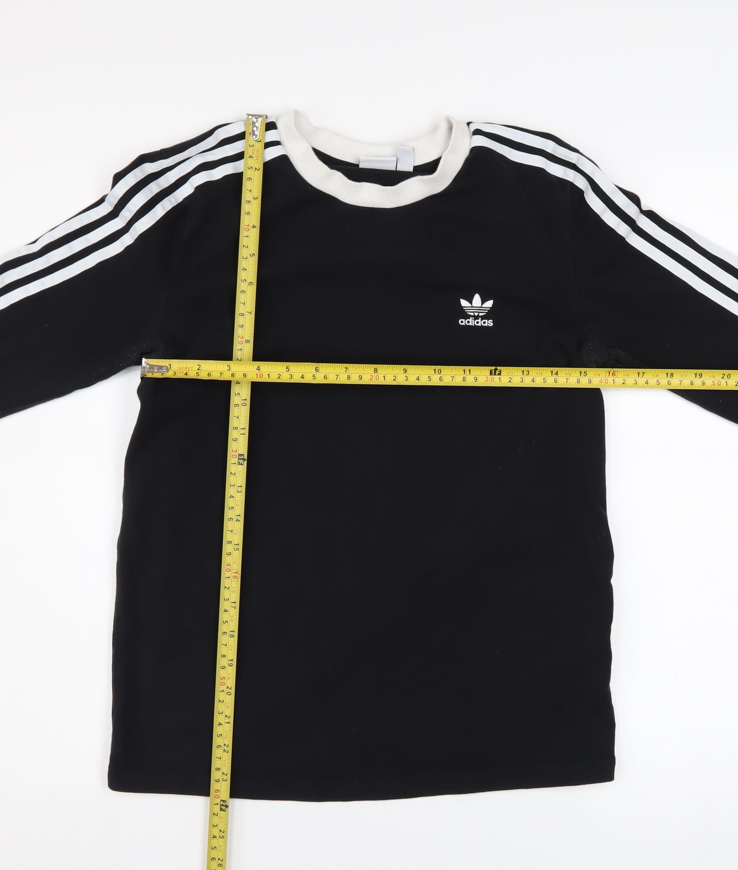 Adidas Women Black Crew Neck Long Sleeve Sweatshirt Size 10
