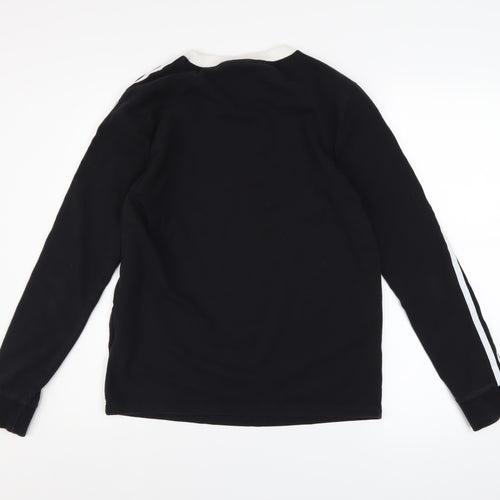 Adidas Women Black Crew Neck Long Sleeve Sweatshirt Size 10