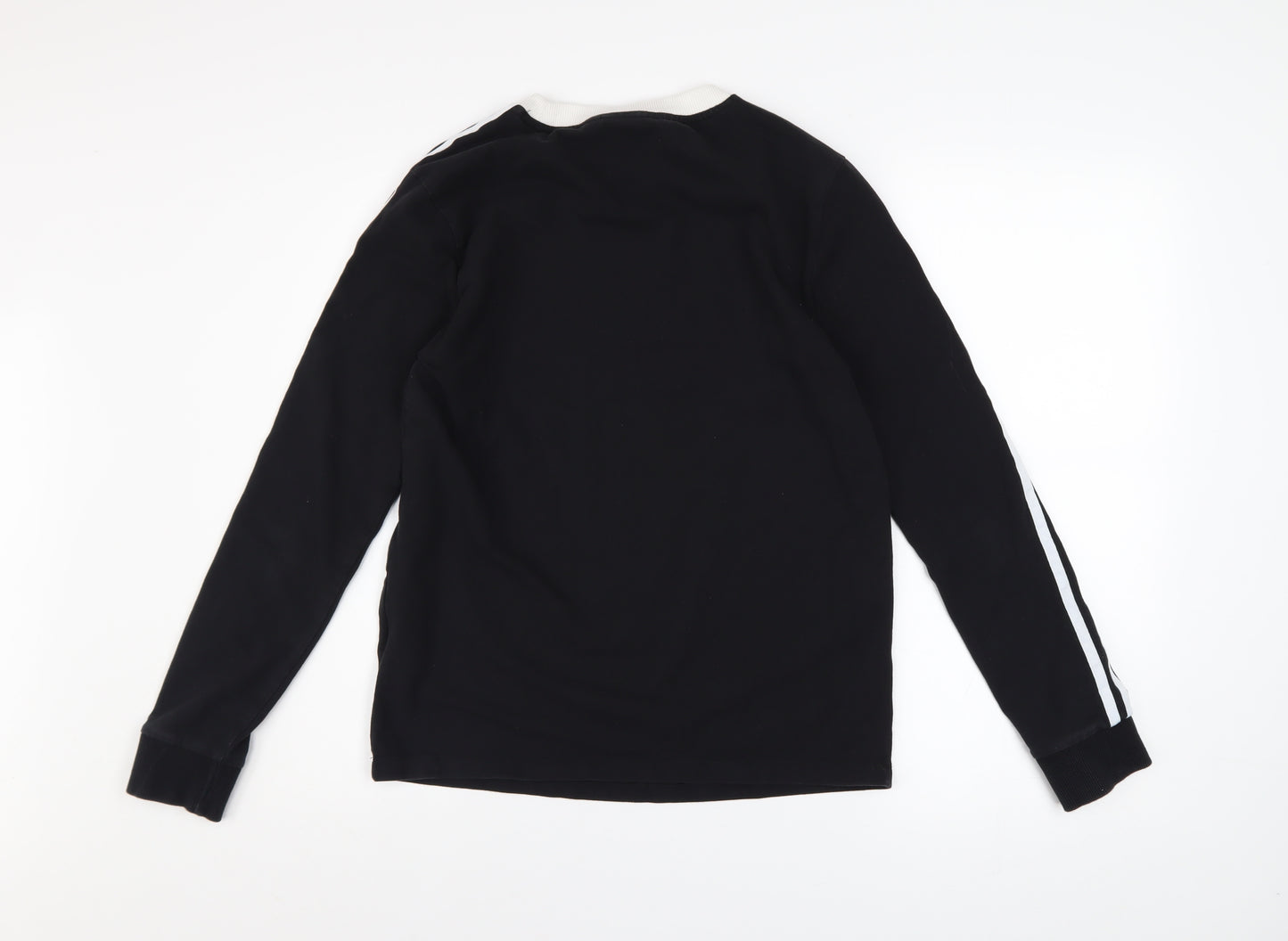 Adidas Women Black Crew Neck Long Sleeve Sweatshirt Size 10