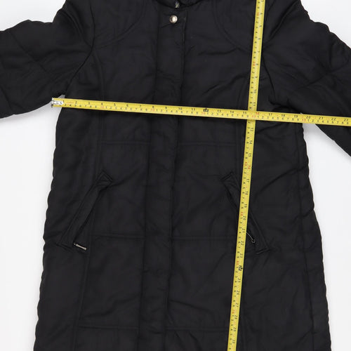 Four Seasons Women's Black Long Puffer Coat Size M