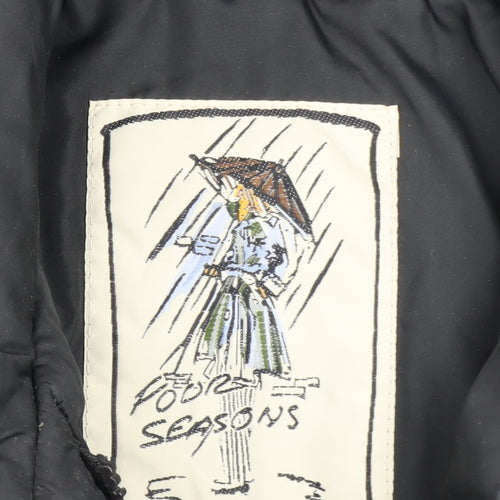 Four Seasons Women's Black Long Puffer Coat Size M