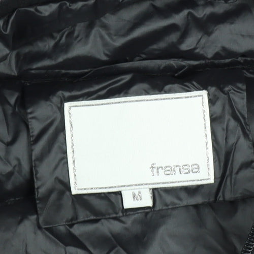 Fransa Womens Grey Mid-Length Puffer Jacket Size M